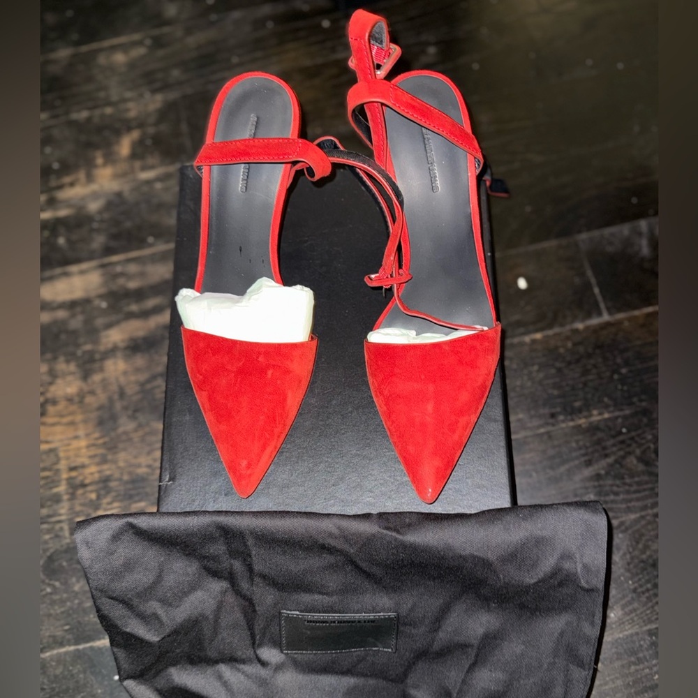 Alexander Wang “Lovisa” Red Suede Heels